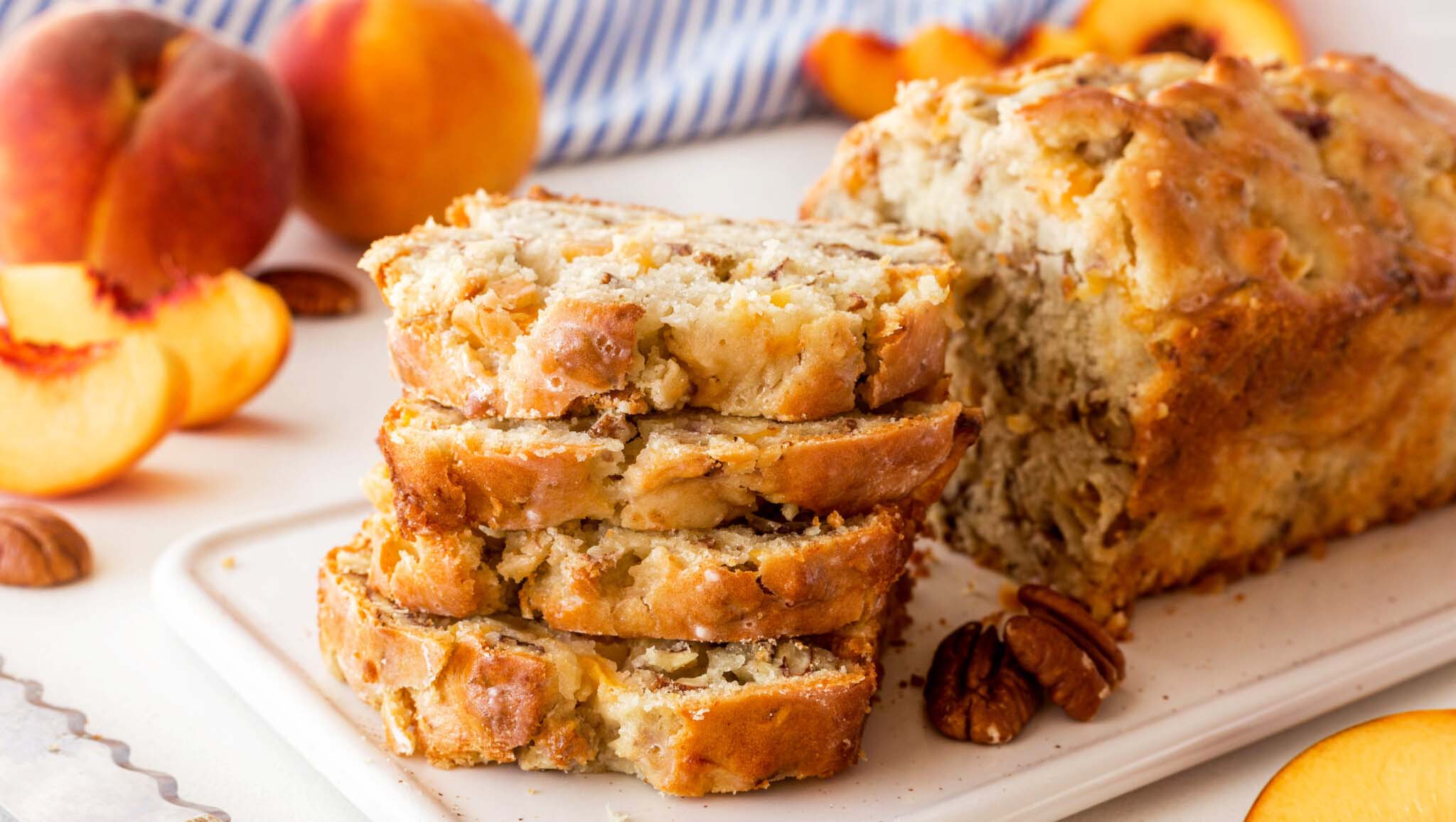 “Double Southern” Pecan Peach Bread - Better Halves Pecans