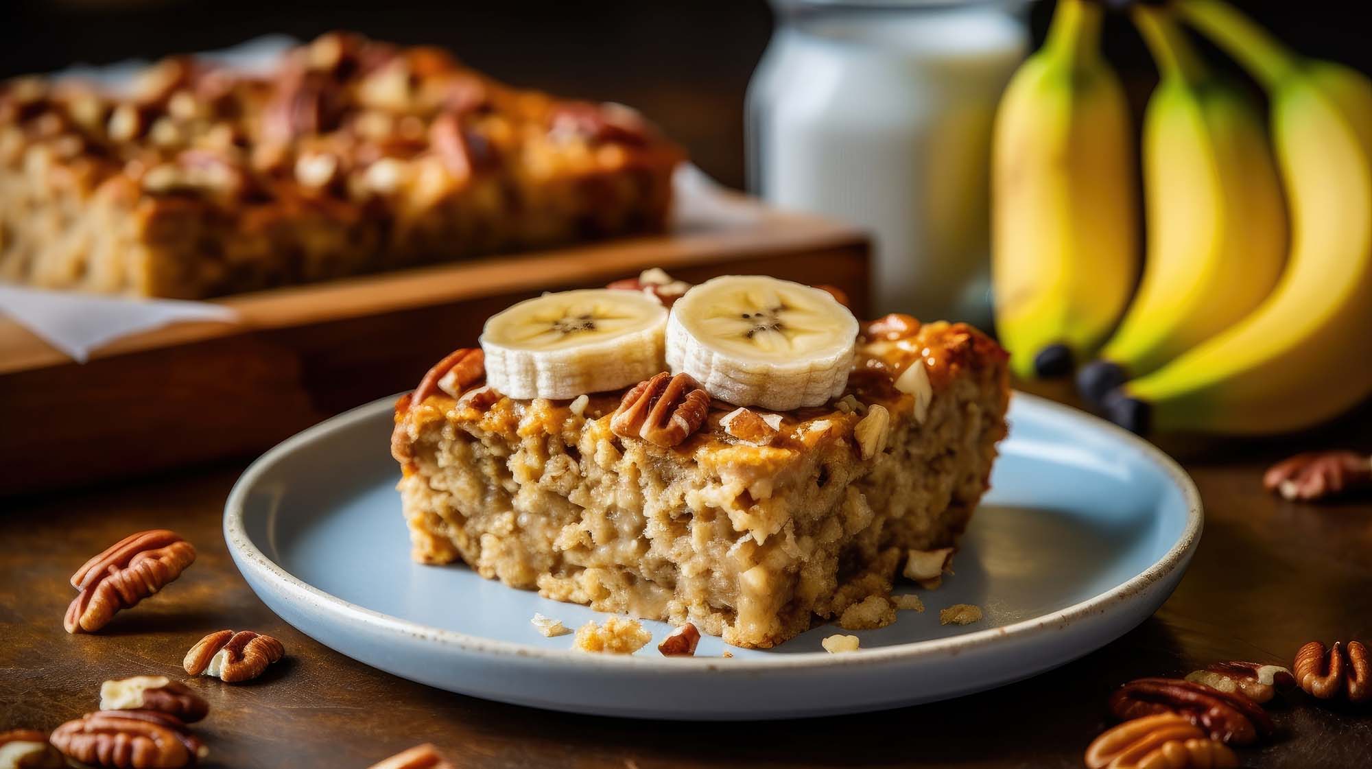 Banana Pecan Bread Brownies - Better Halves Pecans